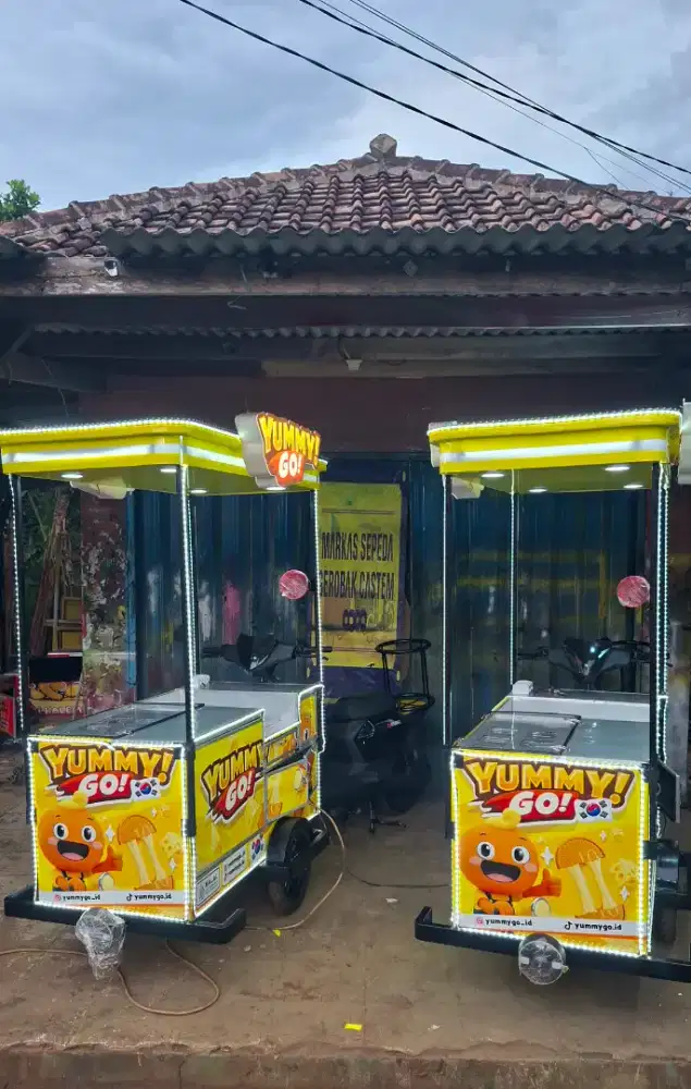 GEROBAK SEPEDA LISTRIK KOPI/SEPEDA LISTRIK GEROBAK/GEROBAK SEPEDA