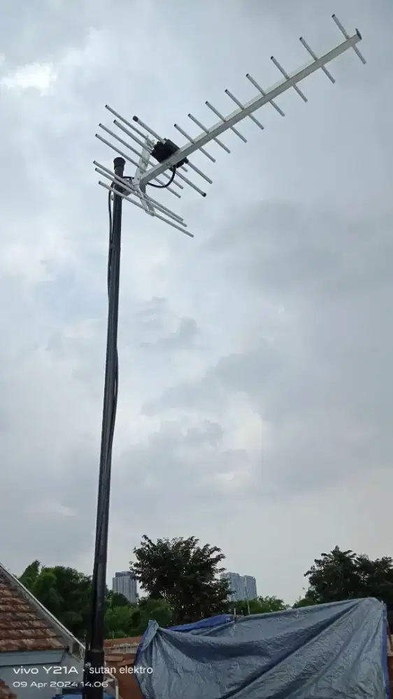 Tekhnologi siaran jernih Antenna tv digital ples pasang