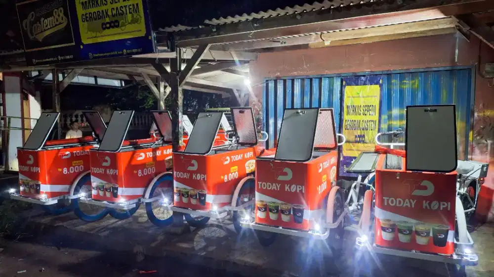 SEPEDA LISTRIK GEROBAK/SEPEDA GEROBAK KOPI/SEPEDA LISTRIK GEROBAK KOPI