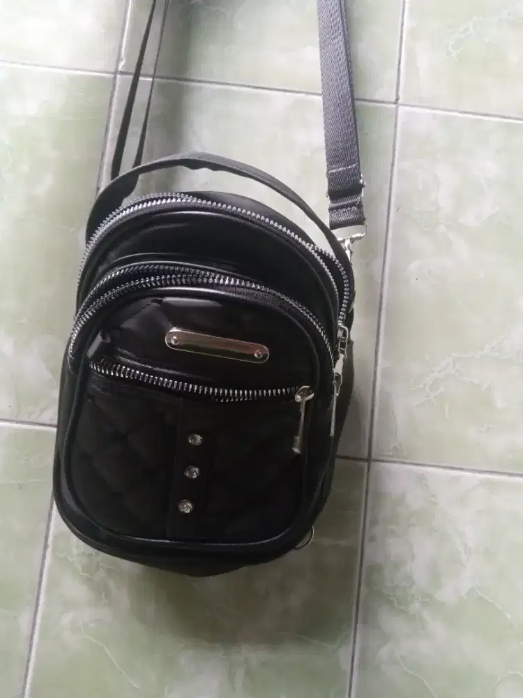 PRELOVED TAS KECIL 3 IN1 BAHAN NYLON TEBAL