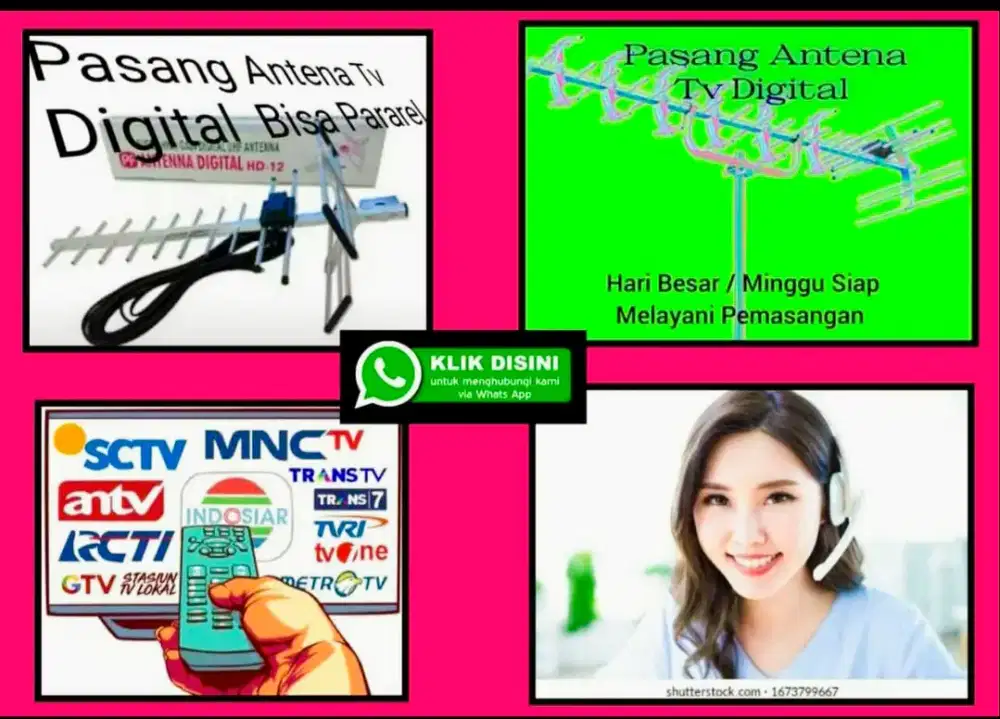 Ahli Pasang Sinyal Antena TV Digital + Instalasi Rapih