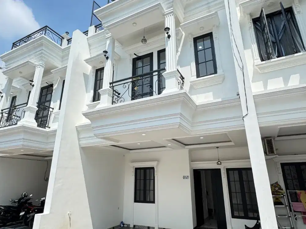 Rumah Tanah Baru Kavling Ui Siap Huni 3 Lantai + Rooftop American Classic Dekat Ke Toll