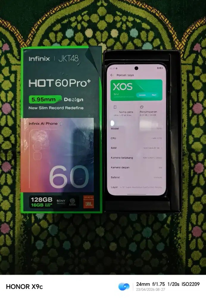 Infinix Hot 60 Pro Plus 8+8/128GB Fullset ( Garansi Oktober 2026 )