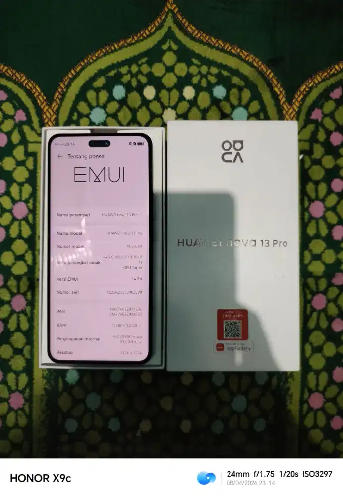 Huawei Nova 13 Pro 5G 12+12/512GB Fullset ( Garansi Juli 2026 )