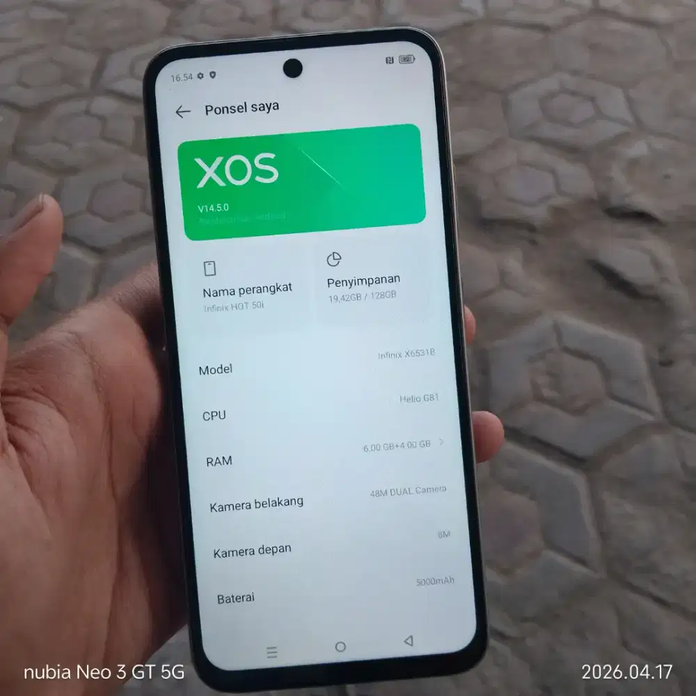Infinix Hot 50i Ram 6/128gb Mulus Hp Cas