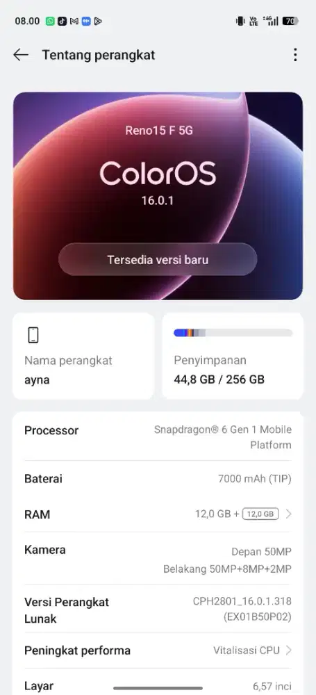 Jual hp Oppo Reno 15 F 5G