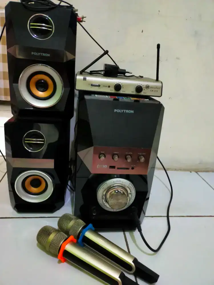 Dijual cepat speaker aktive Polytron fuul sett mix wereles soundbest