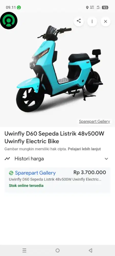 Sepeda listrik uwinfy