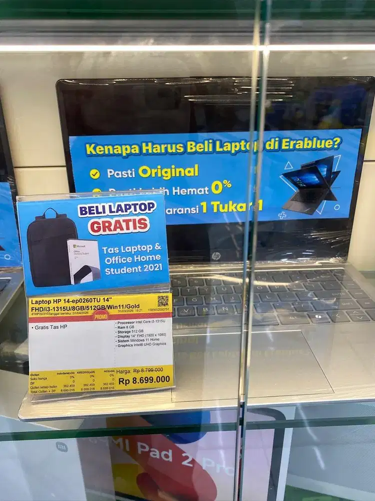 PROMO HP 14-ep0260TU GOLD - CICILAN 0% DAN FREE 2x ANGSURAN