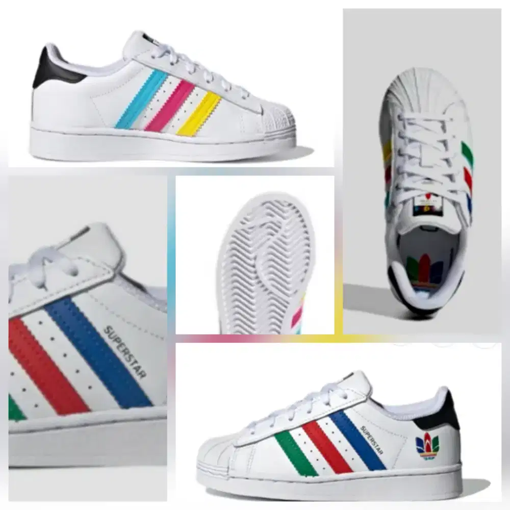 Adidas Superstar white black red FW 5238