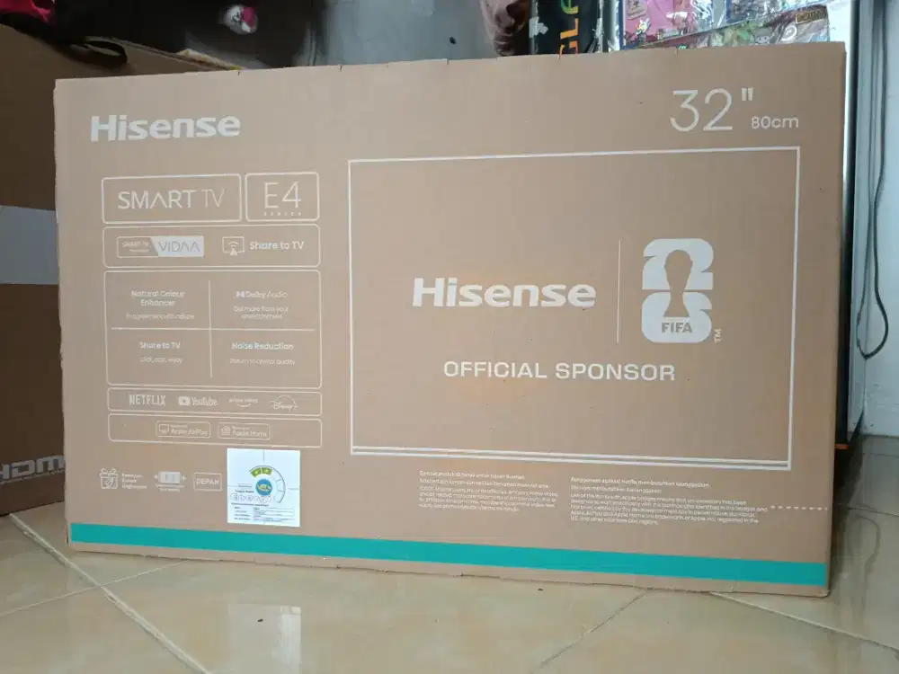 Led HISENSE 32 inch 32E4H SMART DIGITAL TV UNIT BARU