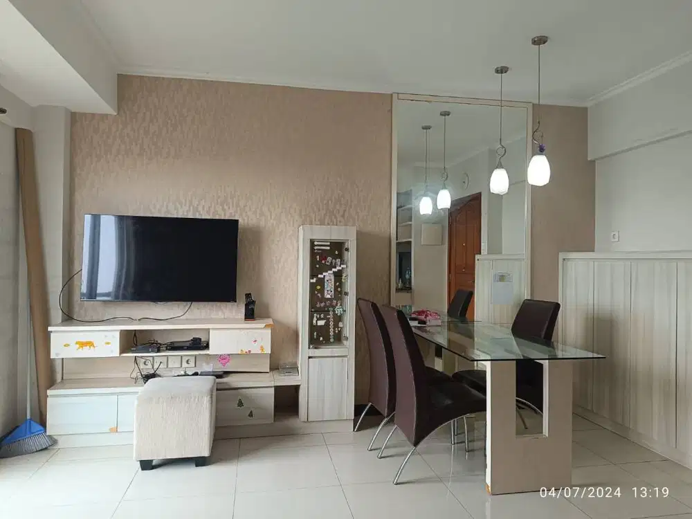 DISEWAKAN MURAH APARTEMEN WATERPLACE 3BR MIDDLE FLOOR CITY VIEW