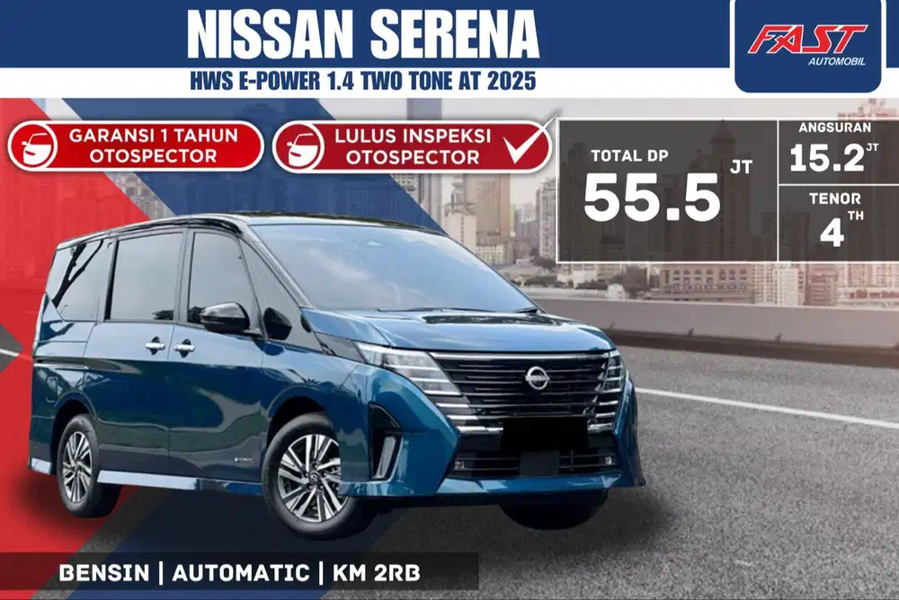 NISSAN NEW SERENA HWS E-POWER 2025 1.4 TWO TONE AT LOW KM.2RB