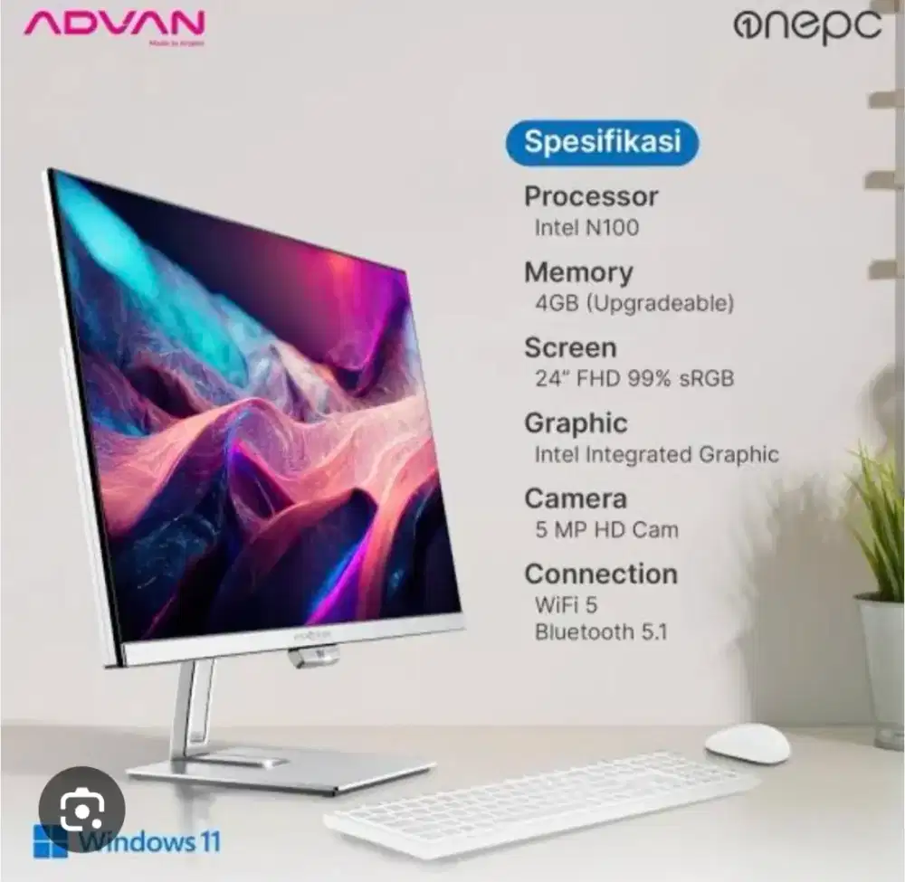 AIO Advan N100 4gb sdh upgrade 16gb