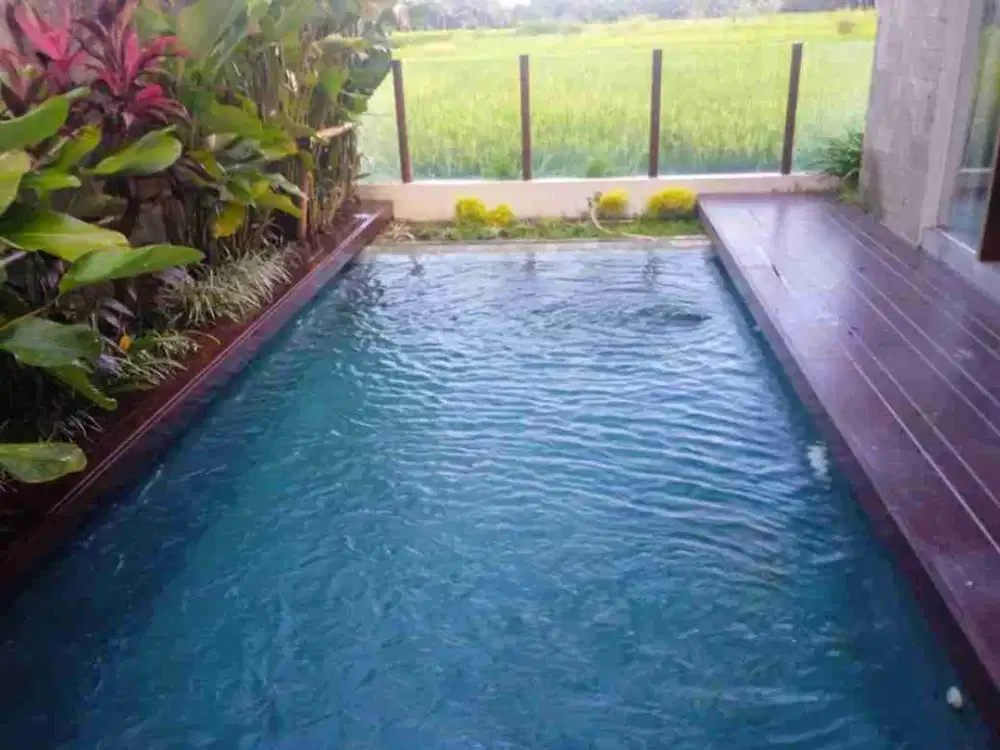 Dijual Tropical villa  dengan view sawah abadi di Ubud