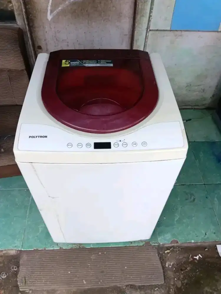 mesin cuci 1 tabung otomatis merk polytron