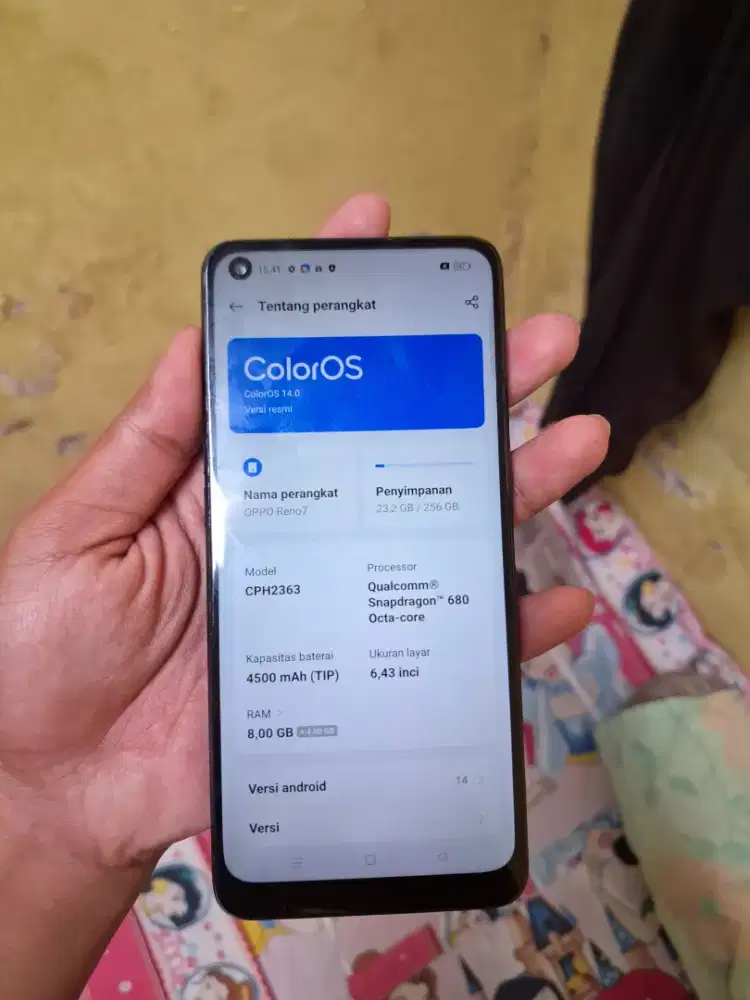 Oppo reno 7 ram 8/256