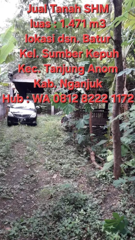 DIJUAL TANAH LOKASI NGANJUK
