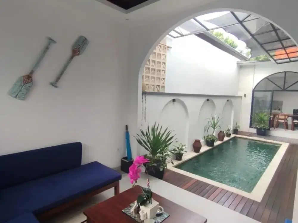 Dijual / disewakan Villa 1 lantai 2 BR minimalis modern