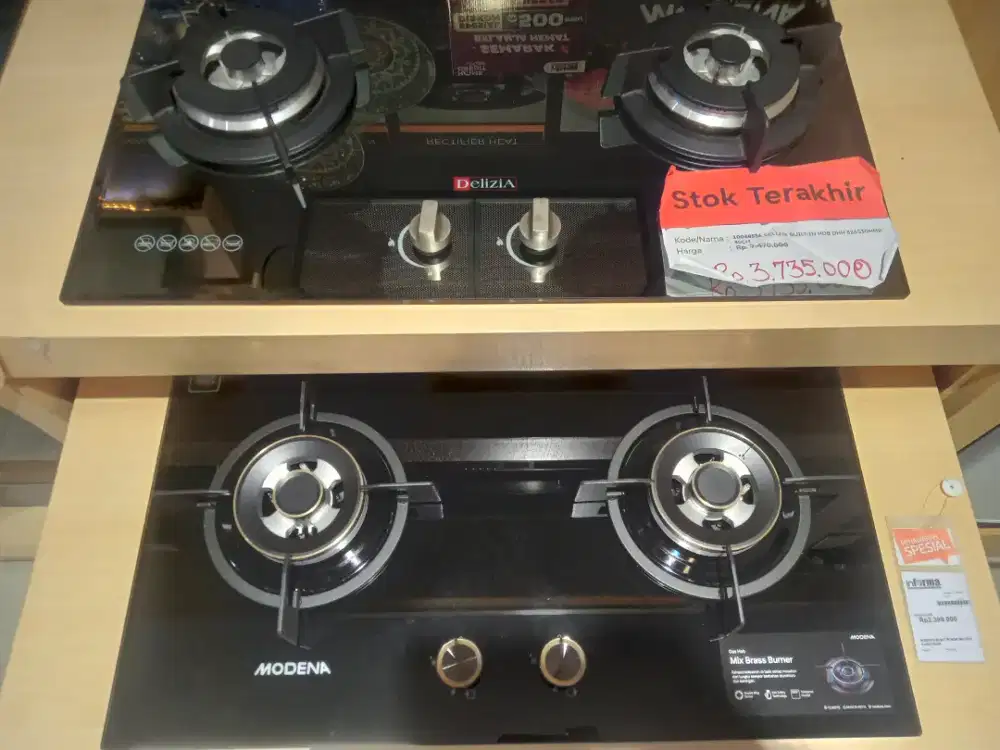 Kompor tanam Delizia dan Modena Promo
