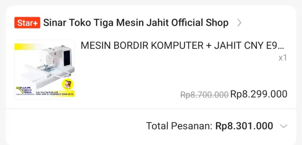 Mesin Bordir komputer + Jahit CNY E960 Portabel otomatis E960