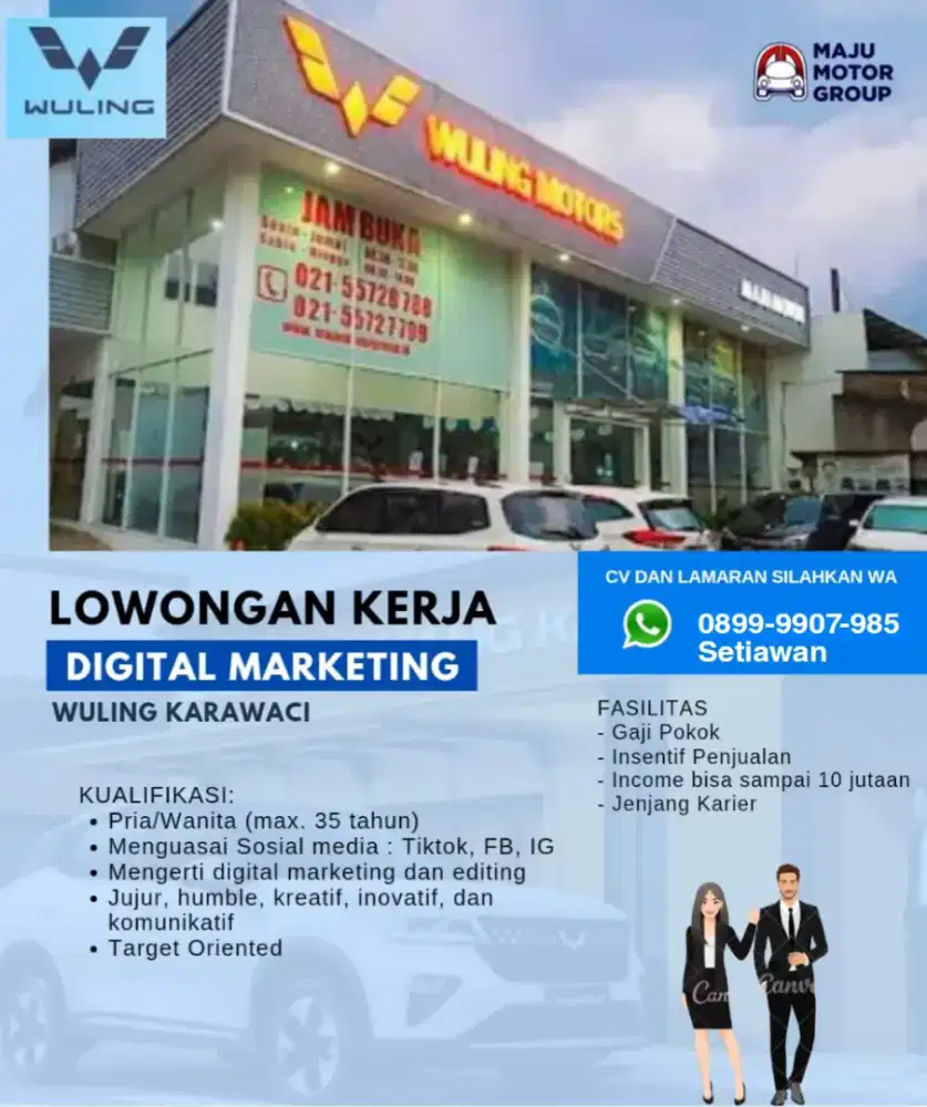 Lowongan kerja Digital Marketing, salesman /salesgirl