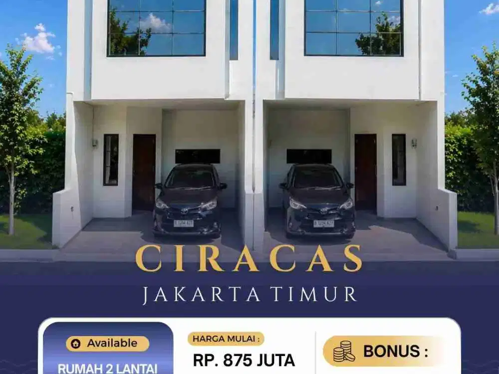 Rumah Baru Cluster Di Ciracas Jakarta Timur Dekat LRT Bisa  KPR, Murah Jual/dijual
