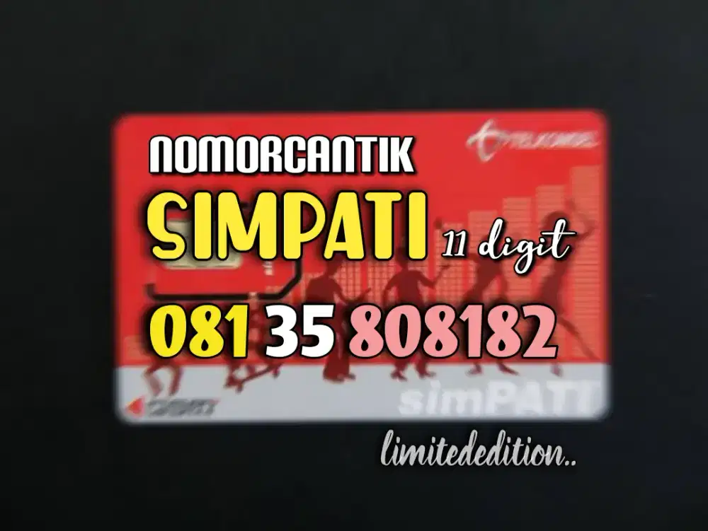 (bisa COD) Nomor CANTIK kartu Telkomsel SIMPATI 11 DIGIT 808182 #02
