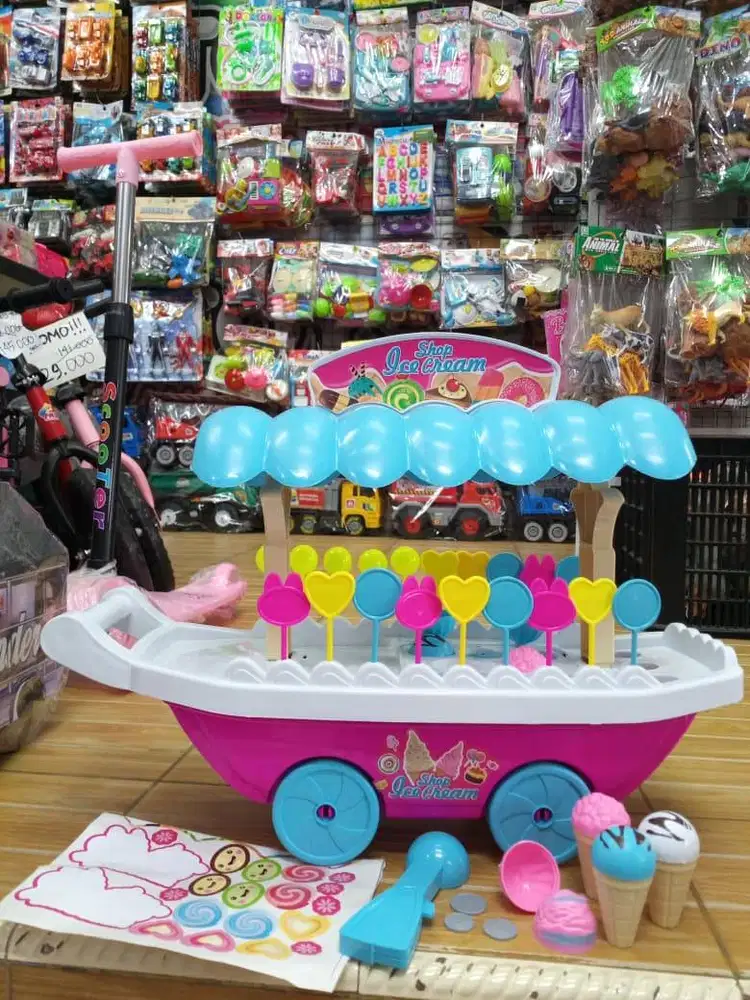 mainan anak troli ice creamm