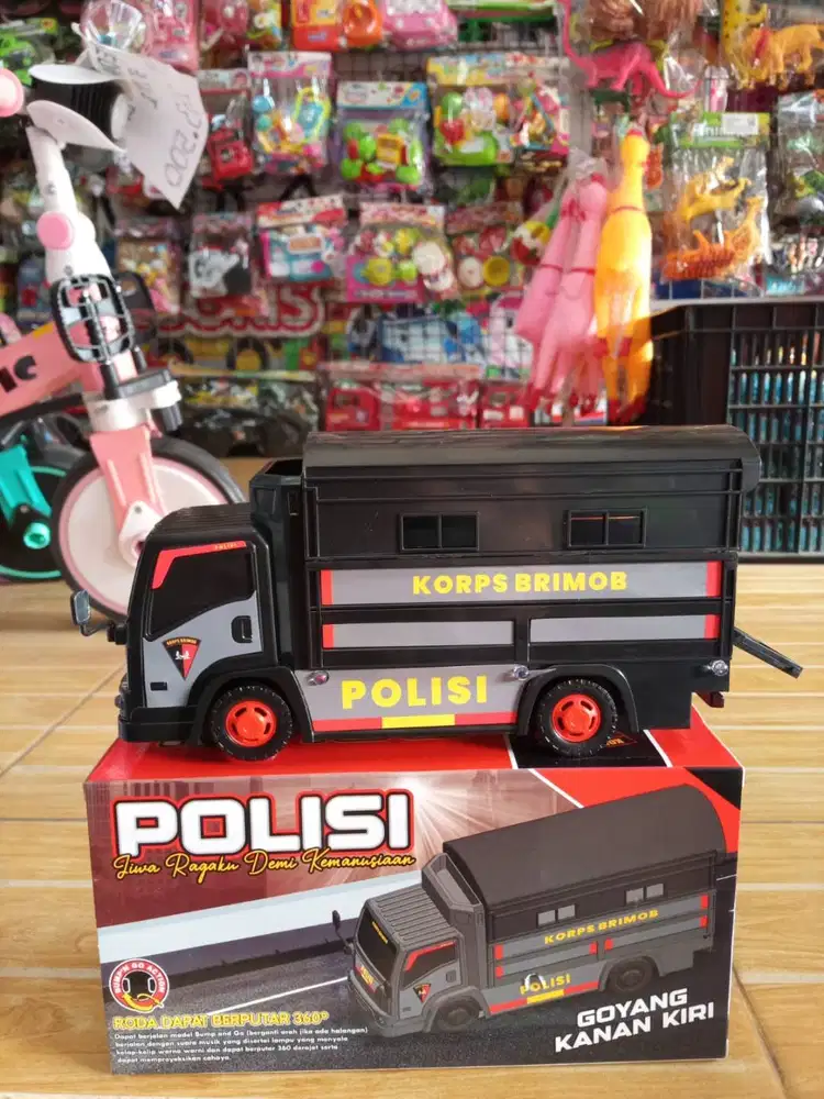 mainan anakk truk polisi baterai