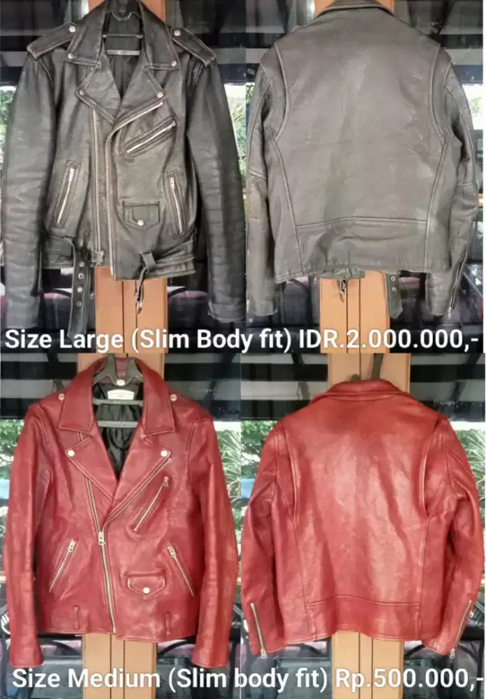 Jaket kulit Ramones size M & L body fit