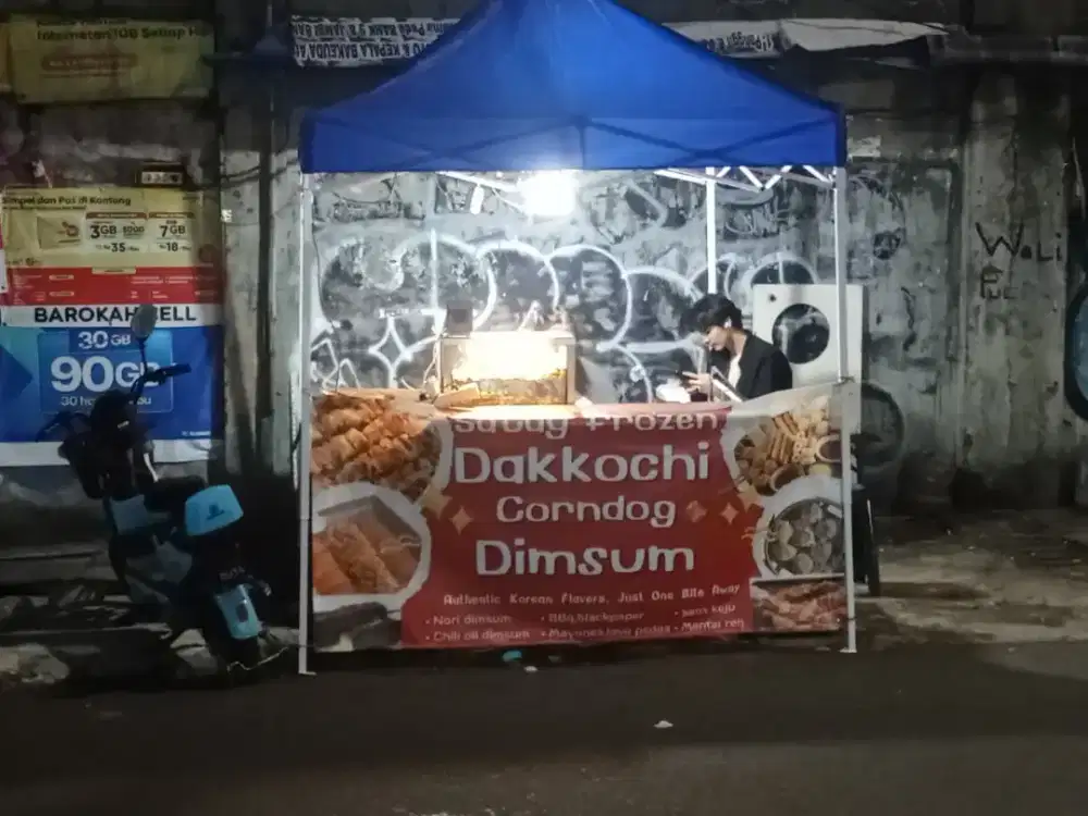 Tenda lipat ukuran 2x2 warna biru