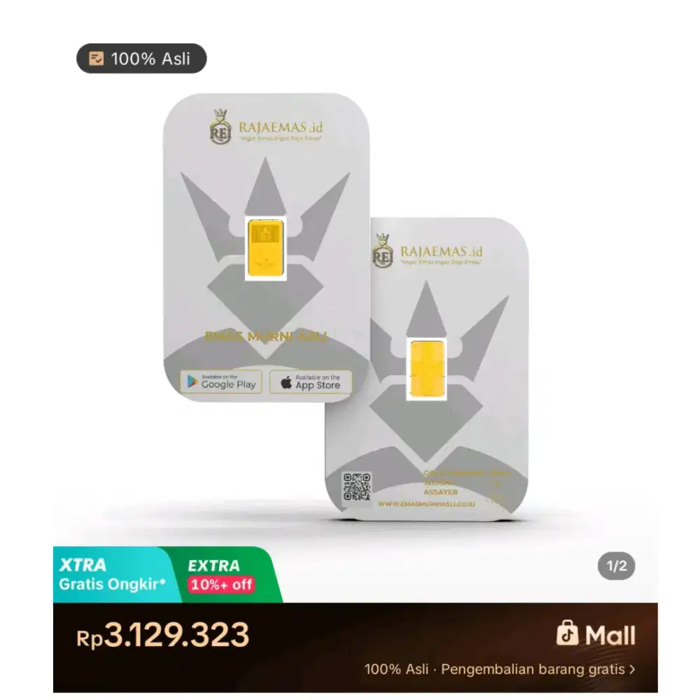 Logam mulia 1 Gram Raja emas