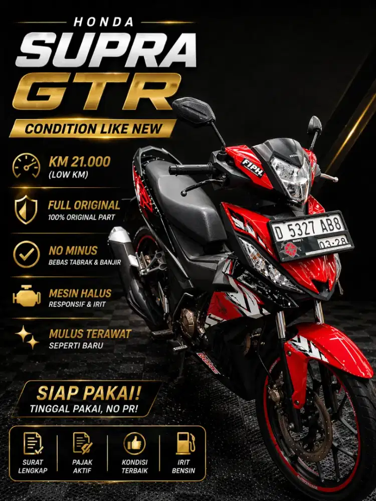 Honda supra GTR 150 mulus km21rb