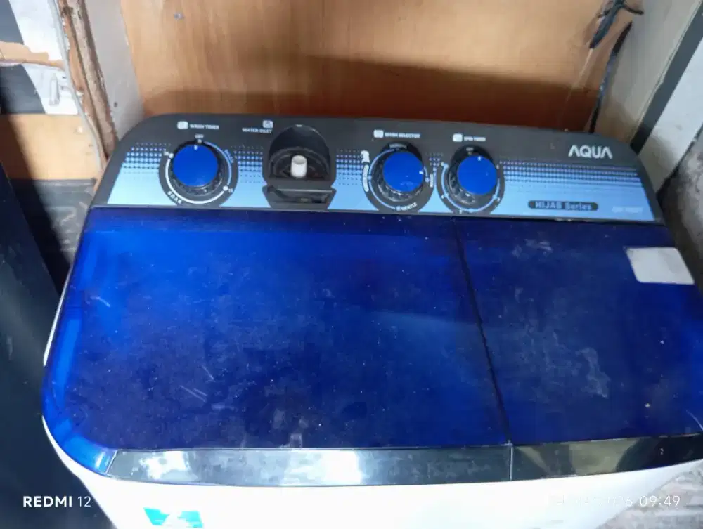 mesin cuci 2 tabung Aqua 8 kg normal murah saja