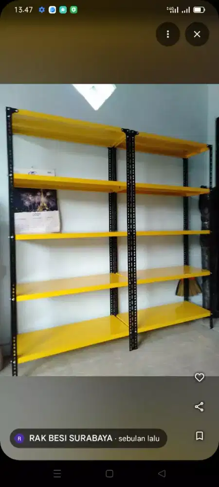 Rak besi siku lobang susun 5