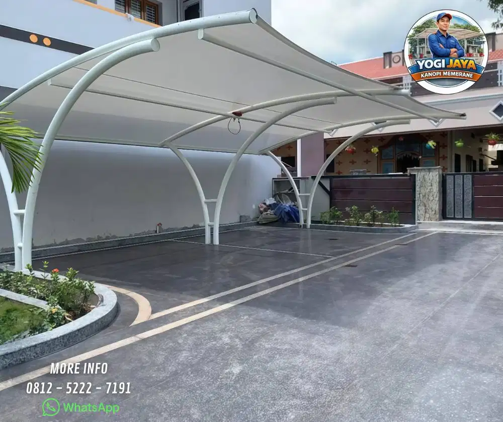 Kanopi Membrane Finishing Rapi Gratis Desain Jabodetabek