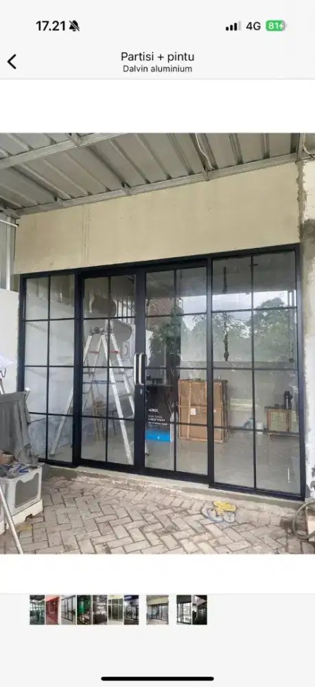 Kusen aluminium pintu aluminium partisi aluminium kaca