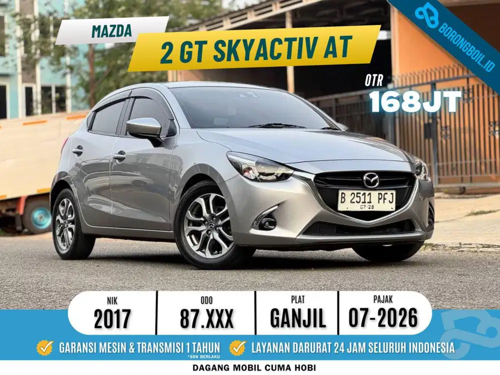 Mazda 2 GT AT 2017 Silver Metalik 2018 jazz rs hrv