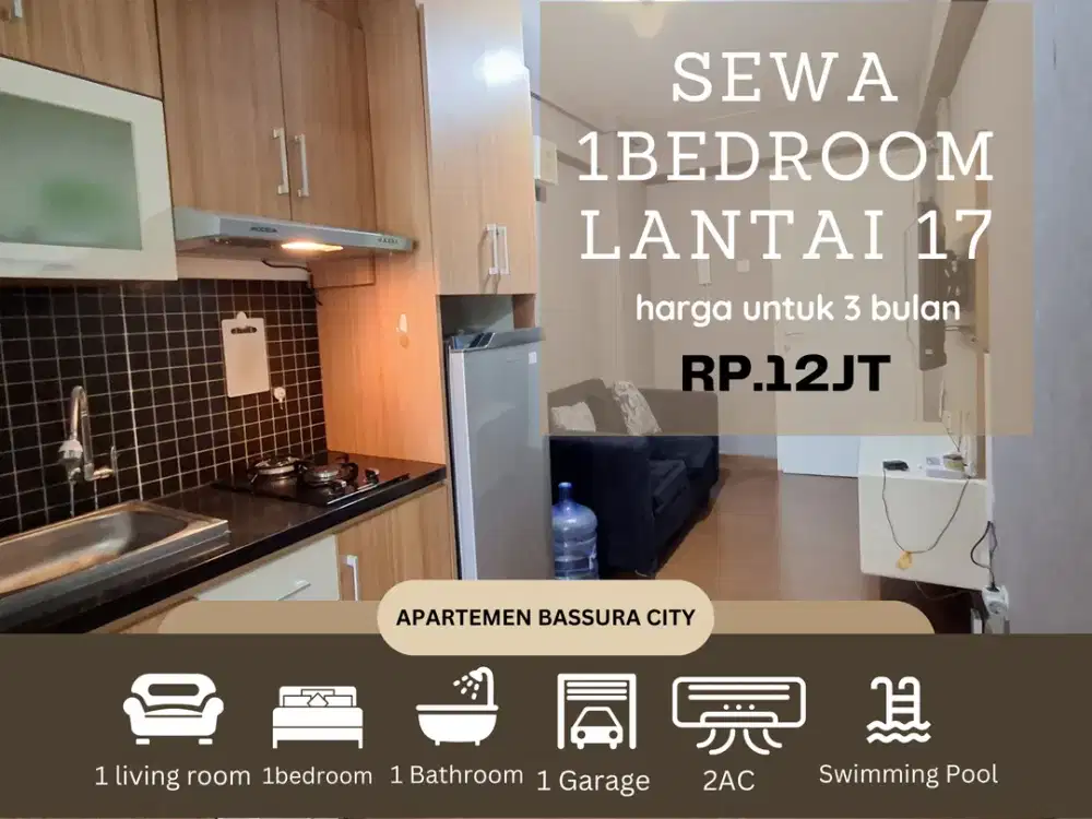 sewa 1kamar fasilitas terlengkap full furnis apartemen bassura city