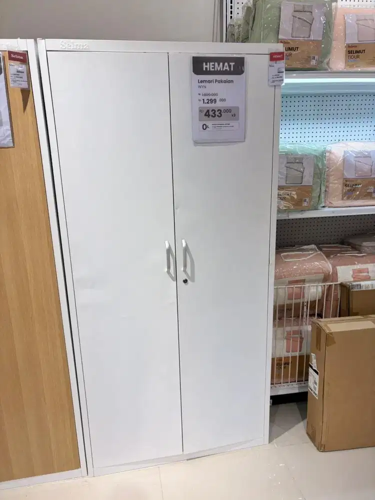 Jual baru lemari pakaian minimalis bahan metal besi