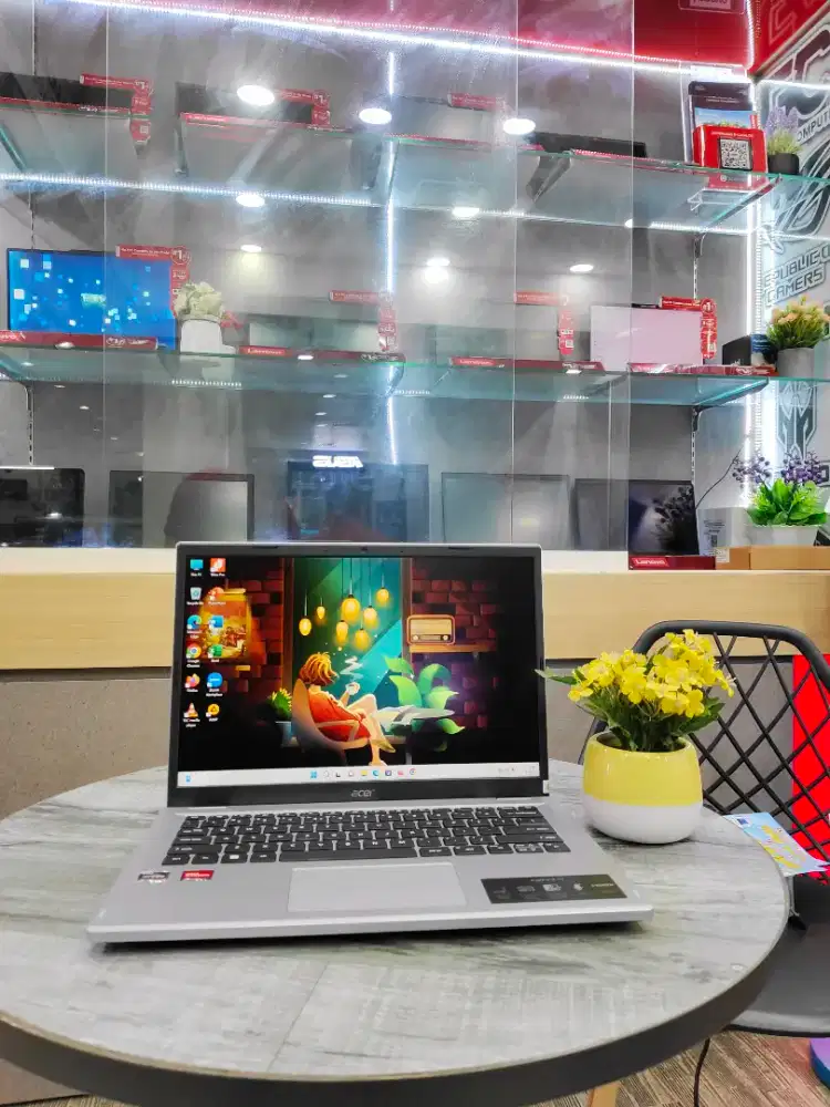 LAPTOP ACER BARU RYZEN 7 5700U BISA EDITING & GAME