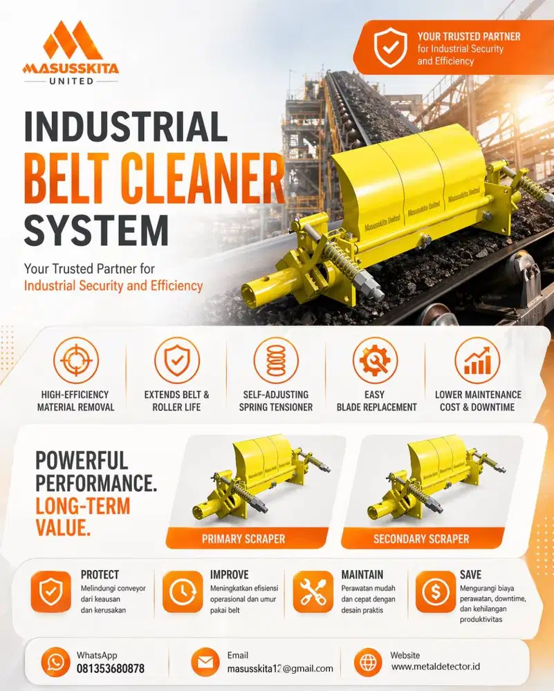 Belt Cleaner Masusskita - Primary & Secondary Scraper