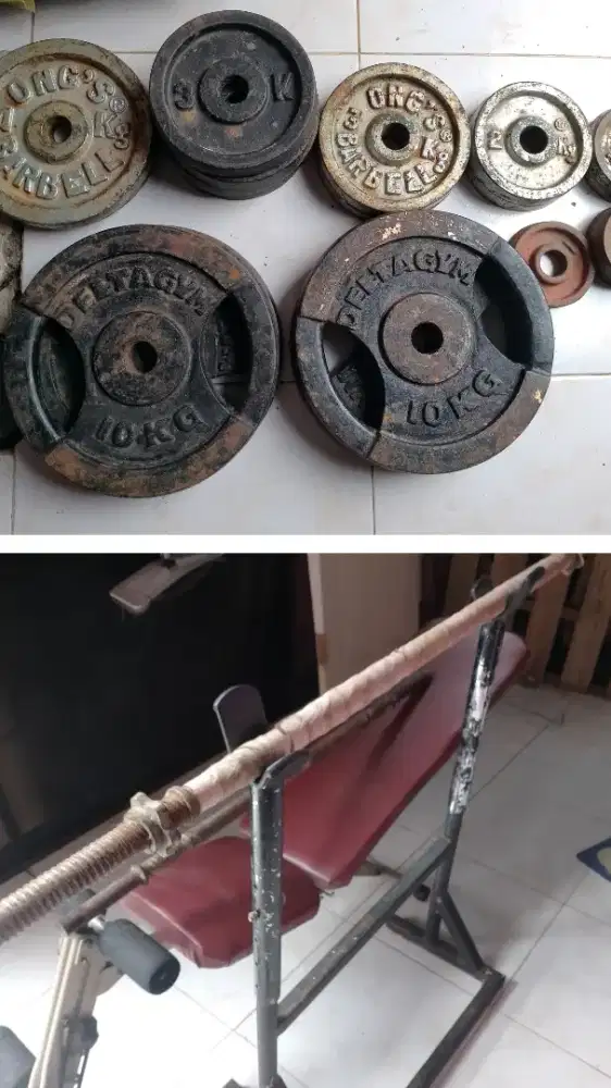 Barbel dan bangku sit up