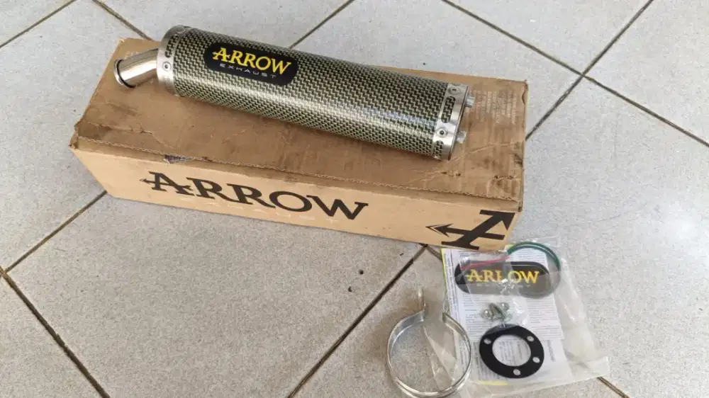 JUAL SLINCER KNALPOT 2 TAK MERK ARROW GRESS BARU