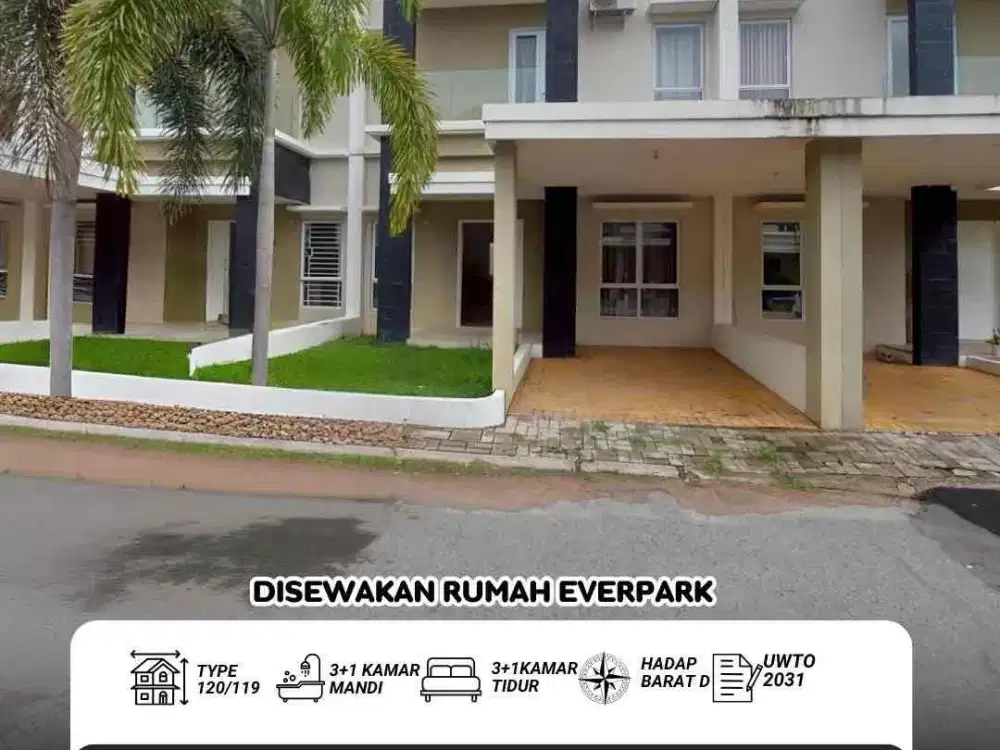 Disewakan Rumah Everpark Mitraraya