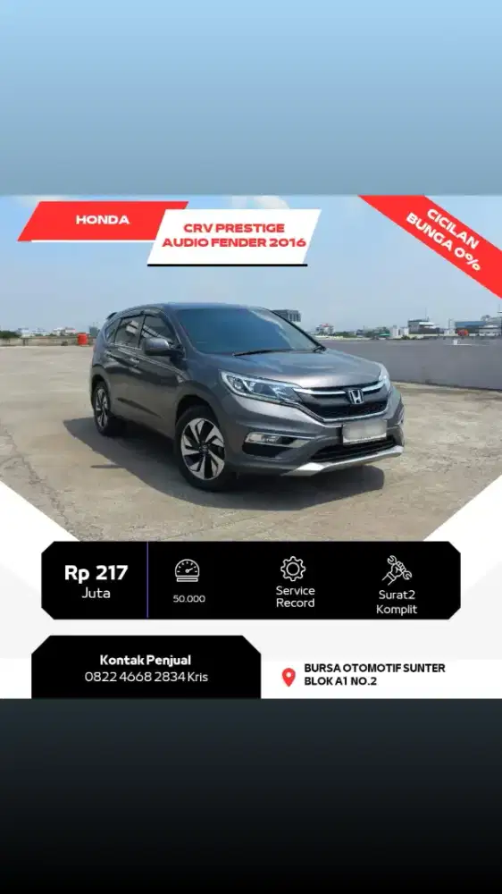 KM 50RB | ORISINIL TERAWAT | HONDA CRV 2.4 PRESTIGE 2016 AUDIO FENDER