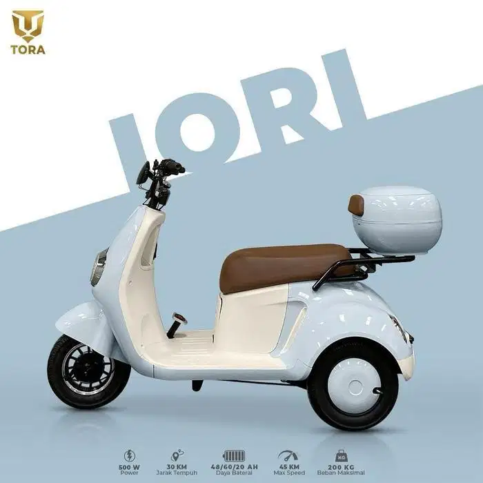 Sepeda Motor Listrik Roda Tiga TORA IORI Biru