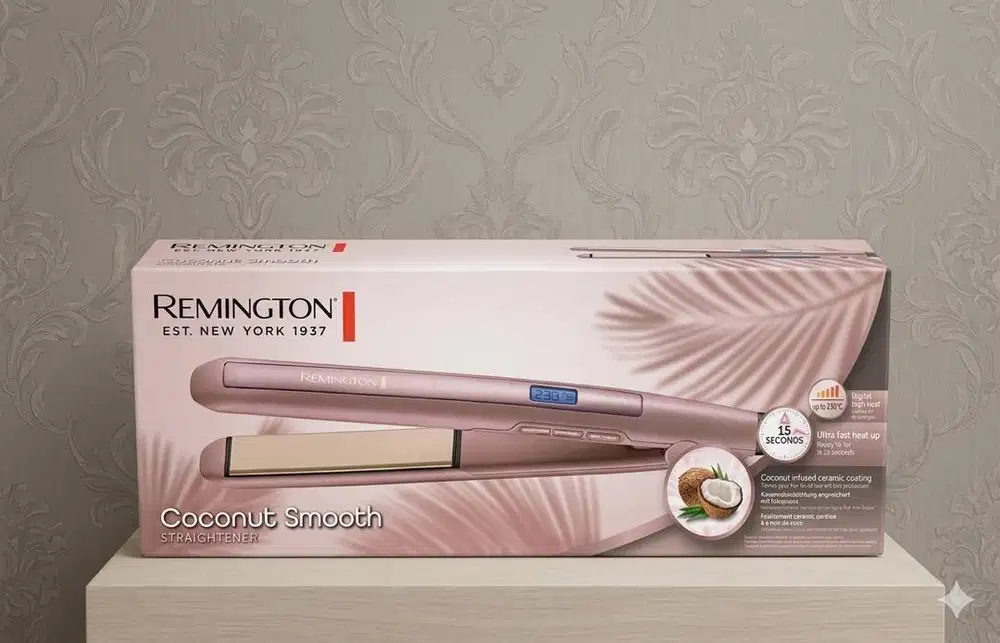 Straightener Catokan Rambut Remington Coconut Smooth S5901-ID