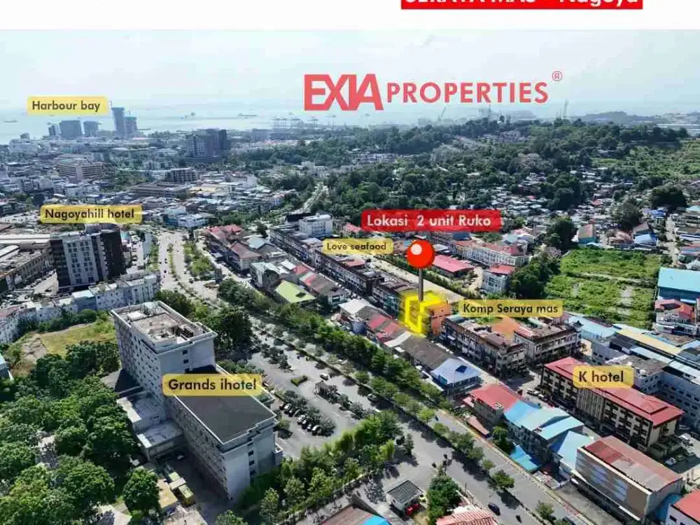 dijual 2 unit ruko 4 lantai di Nagoya Seraya mas seharga 1 ruko